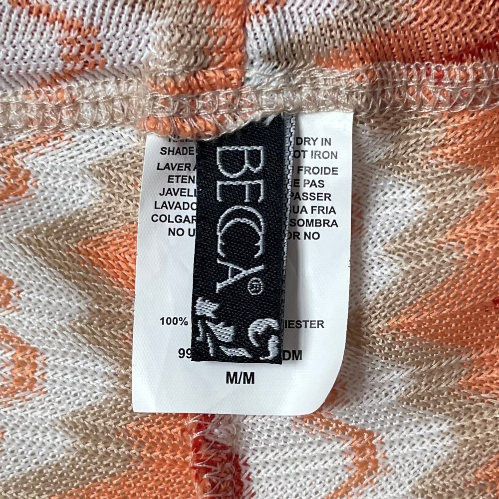 Becca Pants Womens Medium Beach Cover Up Chevron Knit Wide Leg Side Slits Resort - Picture 8 of 10